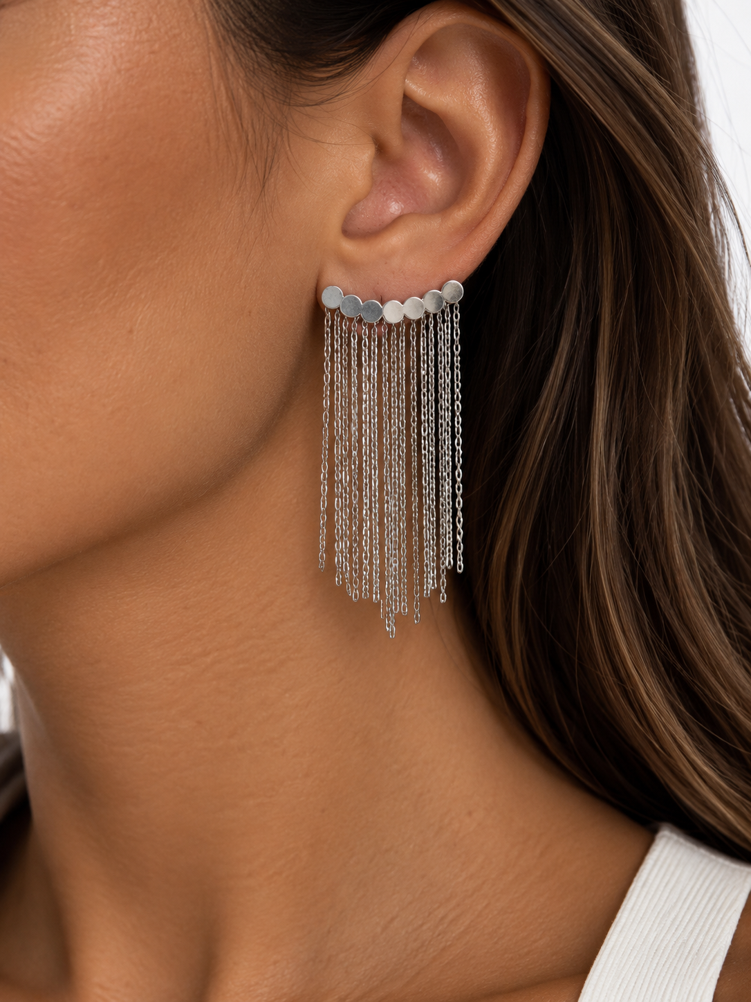 Pendientes Galway Plateado
