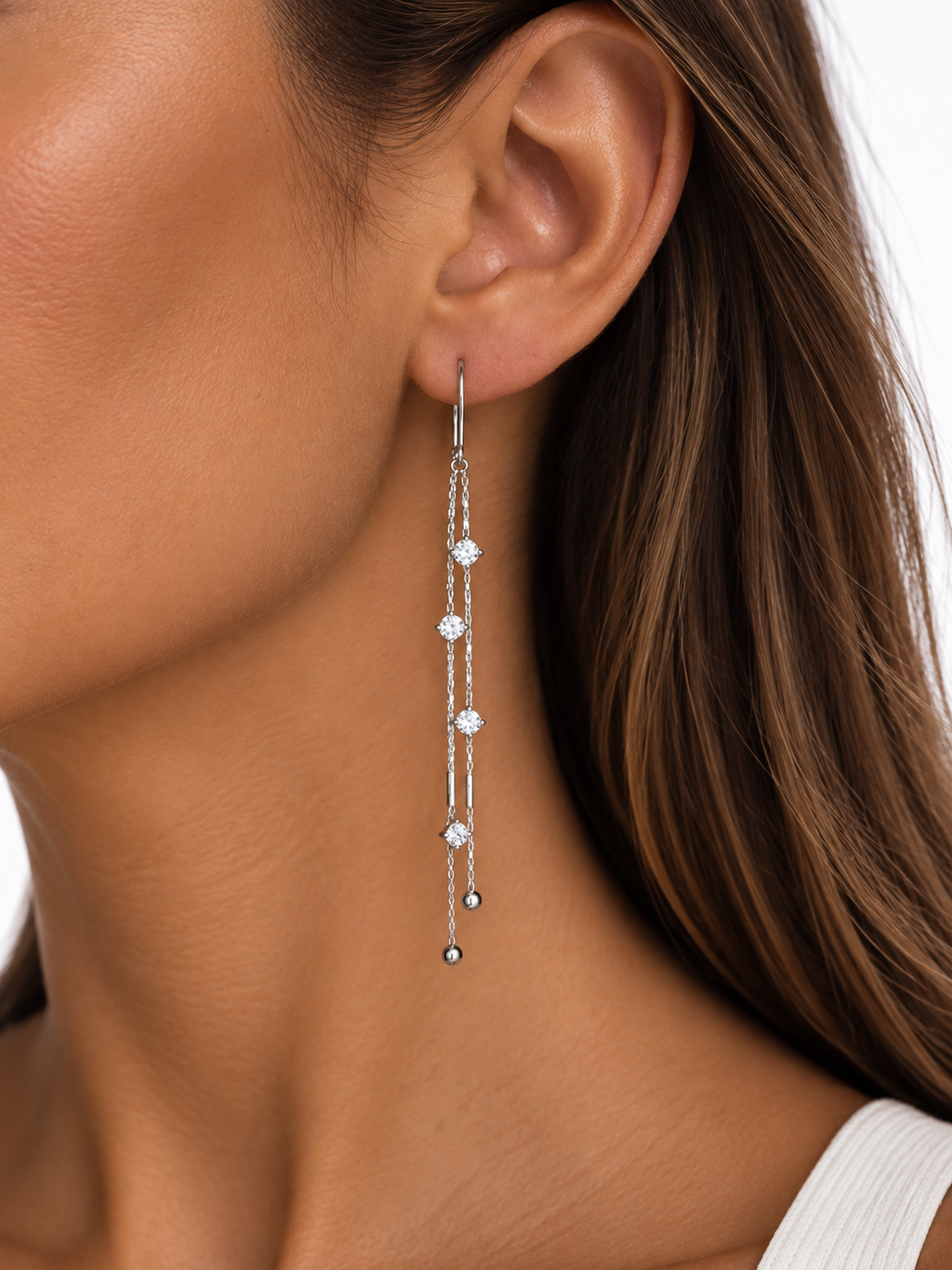 Pendientes Adare Plateado