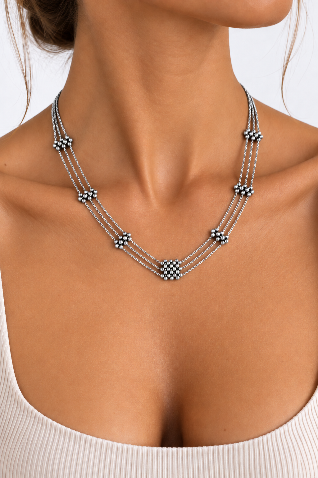 Collar Powerscourt Plateado