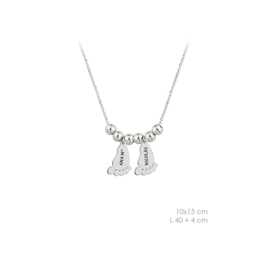 Gargantilla 2 pies Plata