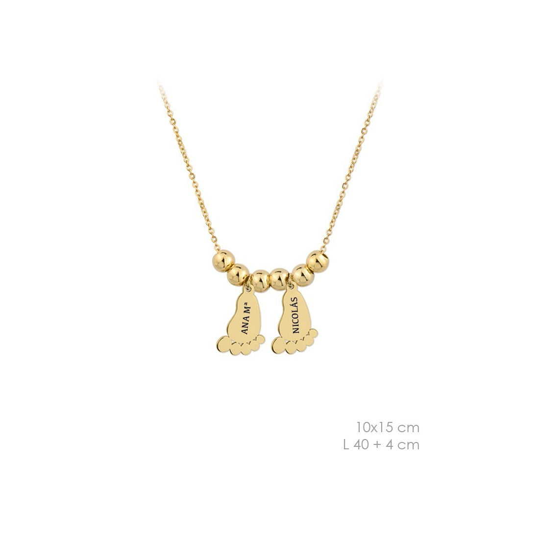 Gargantilla 2 pies bebé Chapado