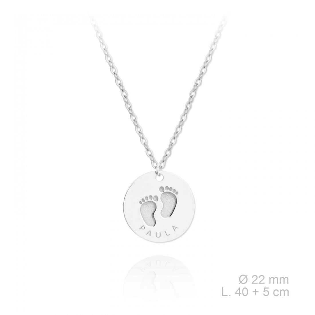 Gargantilla Huella Pies Plata