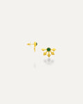 Pendientes Dorados Tia Onix verde